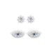 Victoria Silver color eye earring set