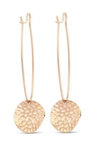 Victoria rose gold colour earrings