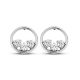 Victoria Silver Colored White Stone Earrings