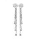 Victoria silver white stone earrings