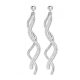 Victoria silver white stone earrings