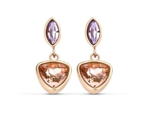 Victoria rose gold colour Colour stones earrings