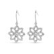 Victoria silver white stone Flower earrings