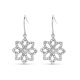 Victoria silver white stone Flower earrings