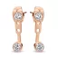 Victoria Rose gold colored white stone earrings