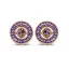 Victoria Rose gold-colored pink stone earrings