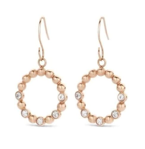 Victoria Rose Gold colour hoop earrings