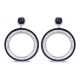 Victoria silver blue white stone earrings