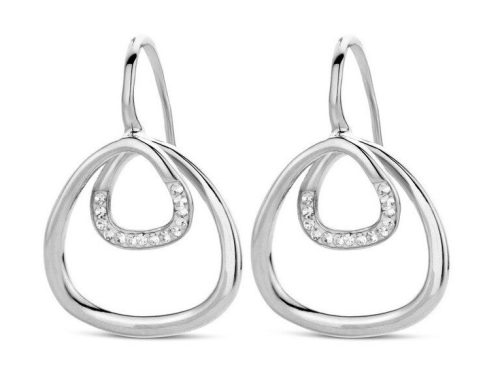 Victoria silver white stone earrings