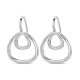 Victoria silver white stone earrings