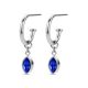 Victoria silver blue white stone earrings