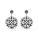 Victoria silver black stone earrings