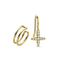 Victoria Gold earrings and earring