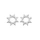 Victoria silver white stone sun earring