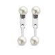 Victoria Silver colour white earring with beads