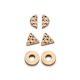 Victoria rose gold colour earrings set