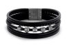 Victoria Black men leather Bracelet