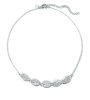 Victoria Silver leaf pattern necklace