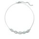 Victoria Silver leaf pattern necklace