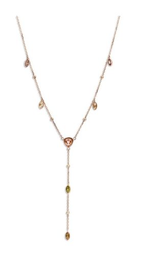 Victoria rose gold colour Colour stone necklace