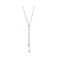 Victoria Rose gold colored pink stone necklace