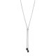 Victoria silver colour black white stone necklace