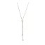 Victoria Rose gold colored white stone cube necklace