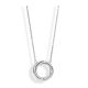 Victoria silver white stone screw necklace