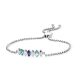 Victoria Silver Colored Bracelet with Colorful Stones