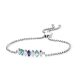 Victoria Silver Colour Stone Bracelet