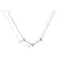 Victoria Silver Color White Stone Donut Necklace