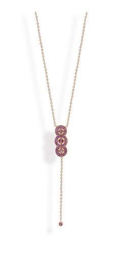 Victoria rose gold pink stone necklace