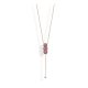 Victoria rose gold pink stone necklace