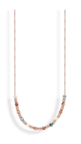 Victoria rose gold colour Colour beaded necklace