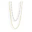 Victoria Gold-Colored Blue Beaded Necklace