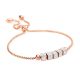 Victoria rose gold colour white stone Cube Bracelet