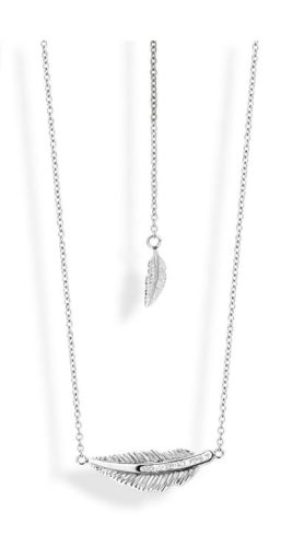 Victoria Silver coloured stone pen necklace