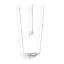 Victoria Silver-colored Stone-studded Feather Necklace