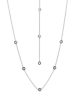 Victoria Silver coloured stones necklace