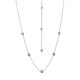 Victoria Silver coloured stones necklace