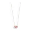 Victoria Rose rose gold colored pink stone necklace