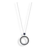 Victoria Silver-colored necklace with blue and white stones