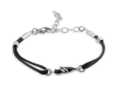 Victoria Silver colour Black Football Bracelet