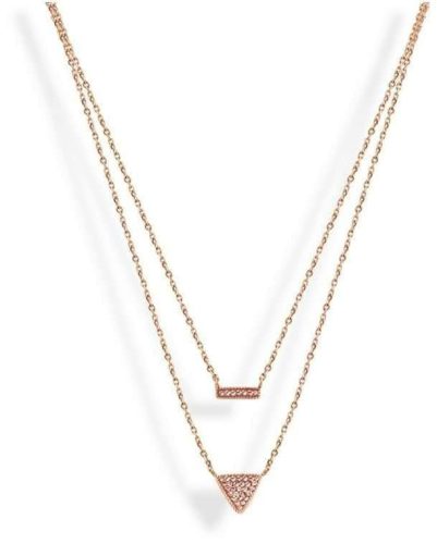 Victoria rose gold pink stone necklace