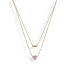 Victoria Rose gold pink stone necklace