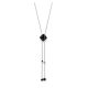 Victoria silver black stone necklace