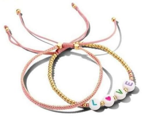 Victoria Beaded Love bracelet set