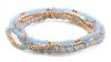 Victoria rose gold blue beaded bracelet