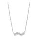 Victoria Silver Colored White Stone Flower Necklace