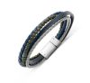 Victoria Blue men leather Bracelet